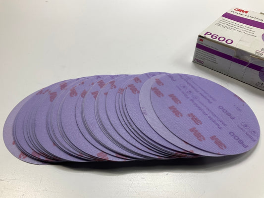 3M 30671 Purple Finishing Film Hookit Sanding Disc (600 Grit, 6 Inch, 50 Pcs)