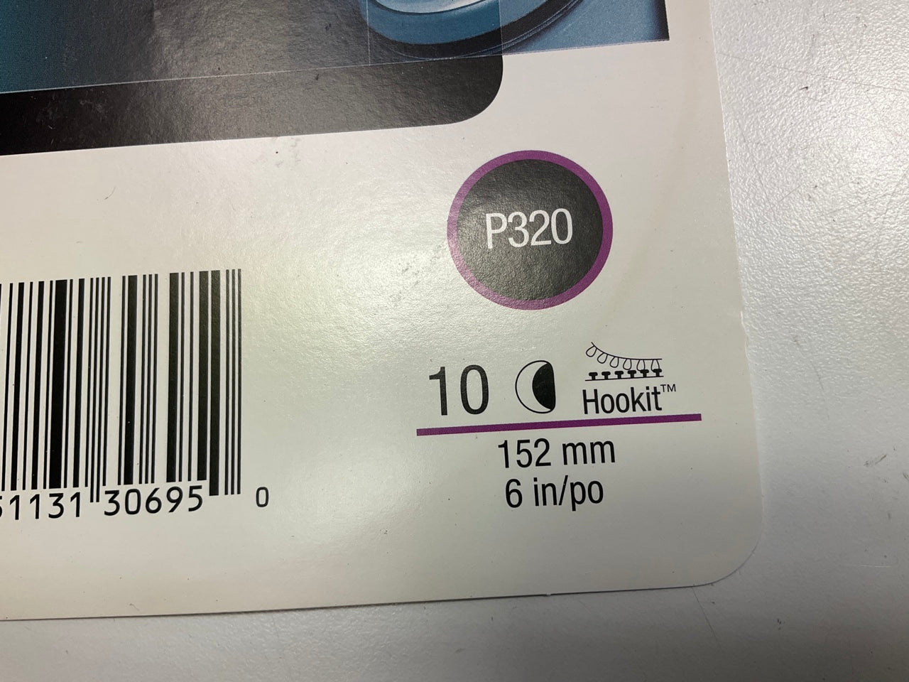 3M 30695 Hookit Hard E-Coat Sanding Disc, 6 In, P320.  Pack Of ( 10 Discs)