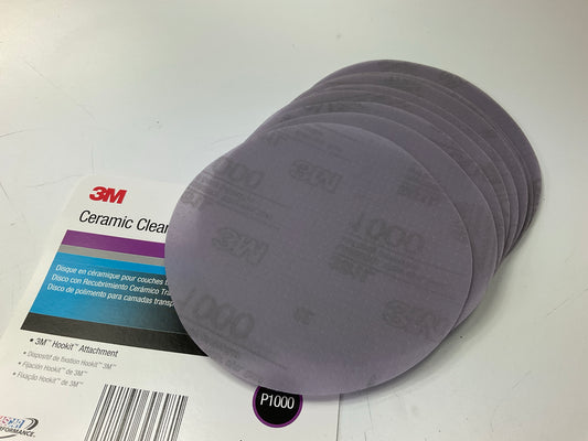 3M 30698 Hookit 6'' P1000 1000 GRIT Ceramic Clear Coat Sanding Disc (10/BOX)