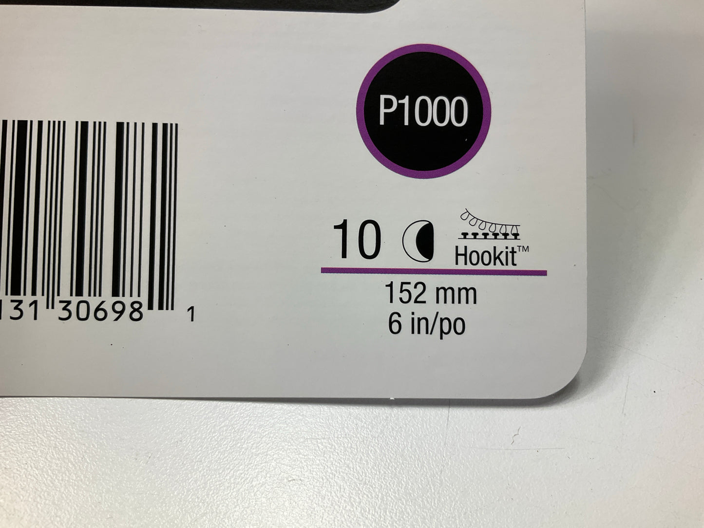 3M 30698 Hookit 6'' P1000 1000 GRIT Ceramic Clear Coat Sanding Disc (10/BOX)