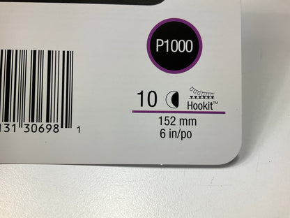 3M 30698 Hookit 6'' P1000 1000 GRIT Ceramic Clear Coat Sanding Disc (10/BOX)