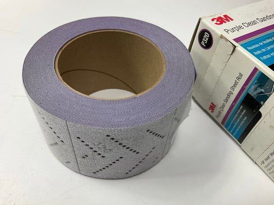 3M 30705 Hookit Purple Clean Sanding Sheet Roll, 320 Grade, 70mm X 12m