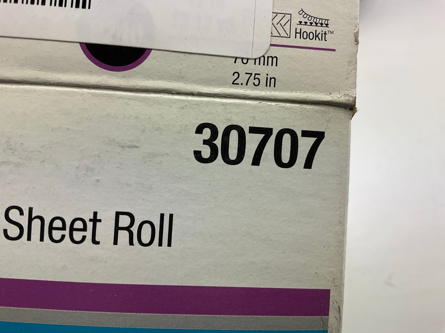 3M 30707 Hookit Purple Clean Sanding Sheet Roll P240, 70mm X 12m