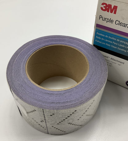 3M 30708 Hookit Purple Clean Sanding Sheet Roll, 220 Grade, 70mm X 12m