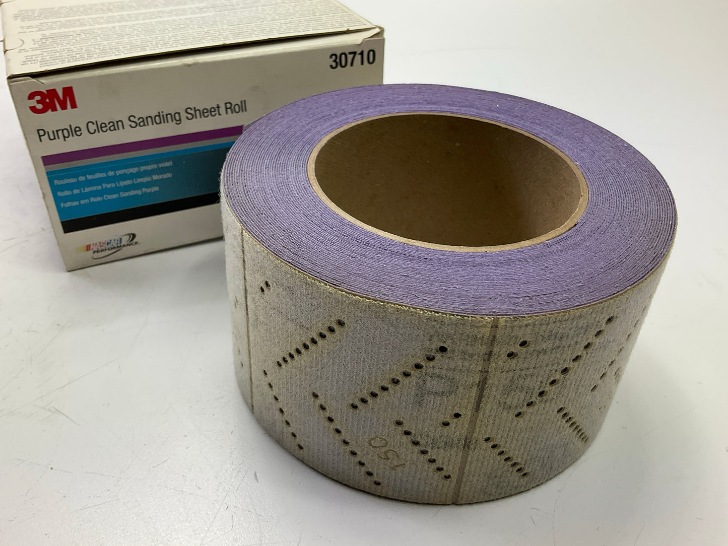 3M 30710 Hookit Purple Clean Sanding Roll 150 Grade, 70mm X 12m