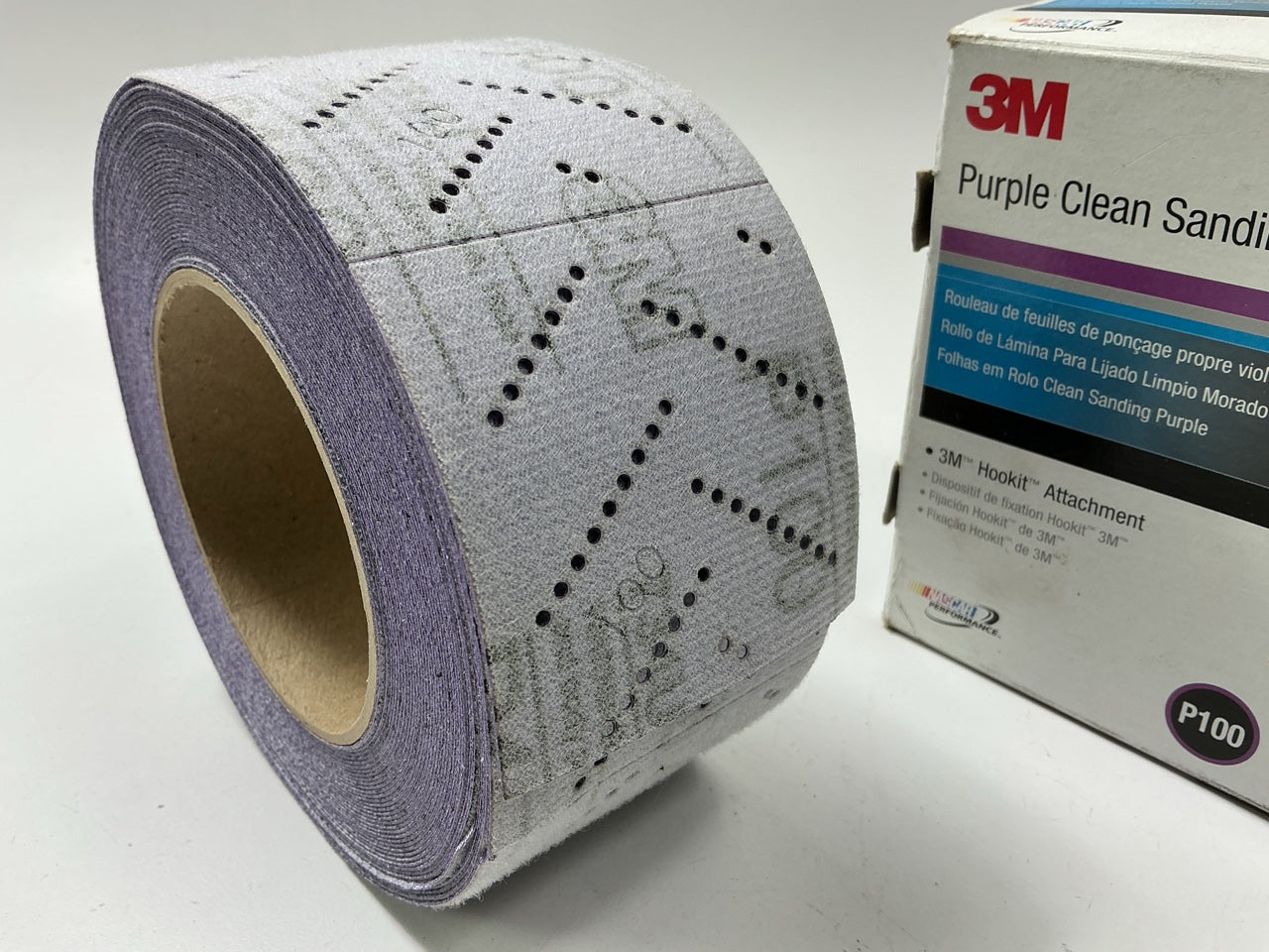 3M 30712 P100 100 Grit - Purple Clean Sanding Sheet Roll, 12m X 70mm