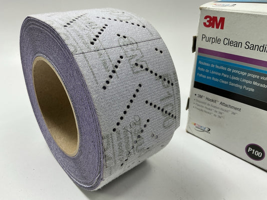 3M 30712 P100 100 Grit - Purple Clean Sanding Sheet Roll, 12m X 70mm