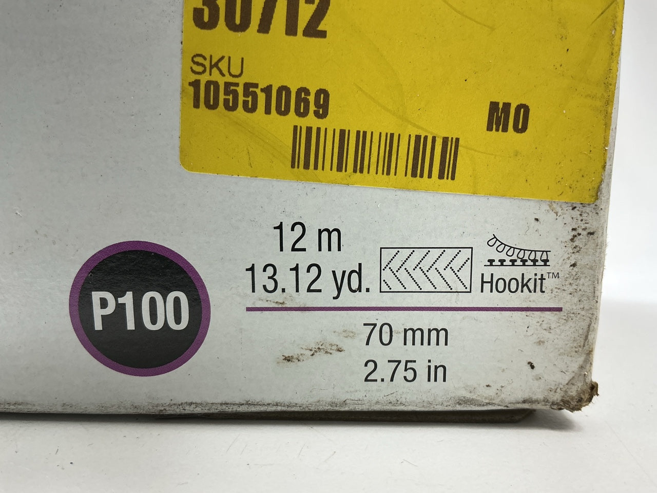 3M 30712 P100 100 Grit - Purple Clean Sanding Sheet Roll, 12m X 70mm