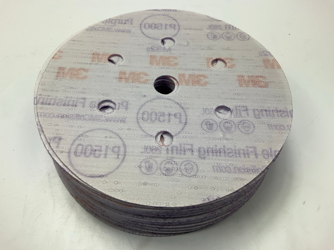 3M 30767 Purple Hookit Dust-Free 6'' P1500 1500 Grit Finishing Film Disc (50/Box)