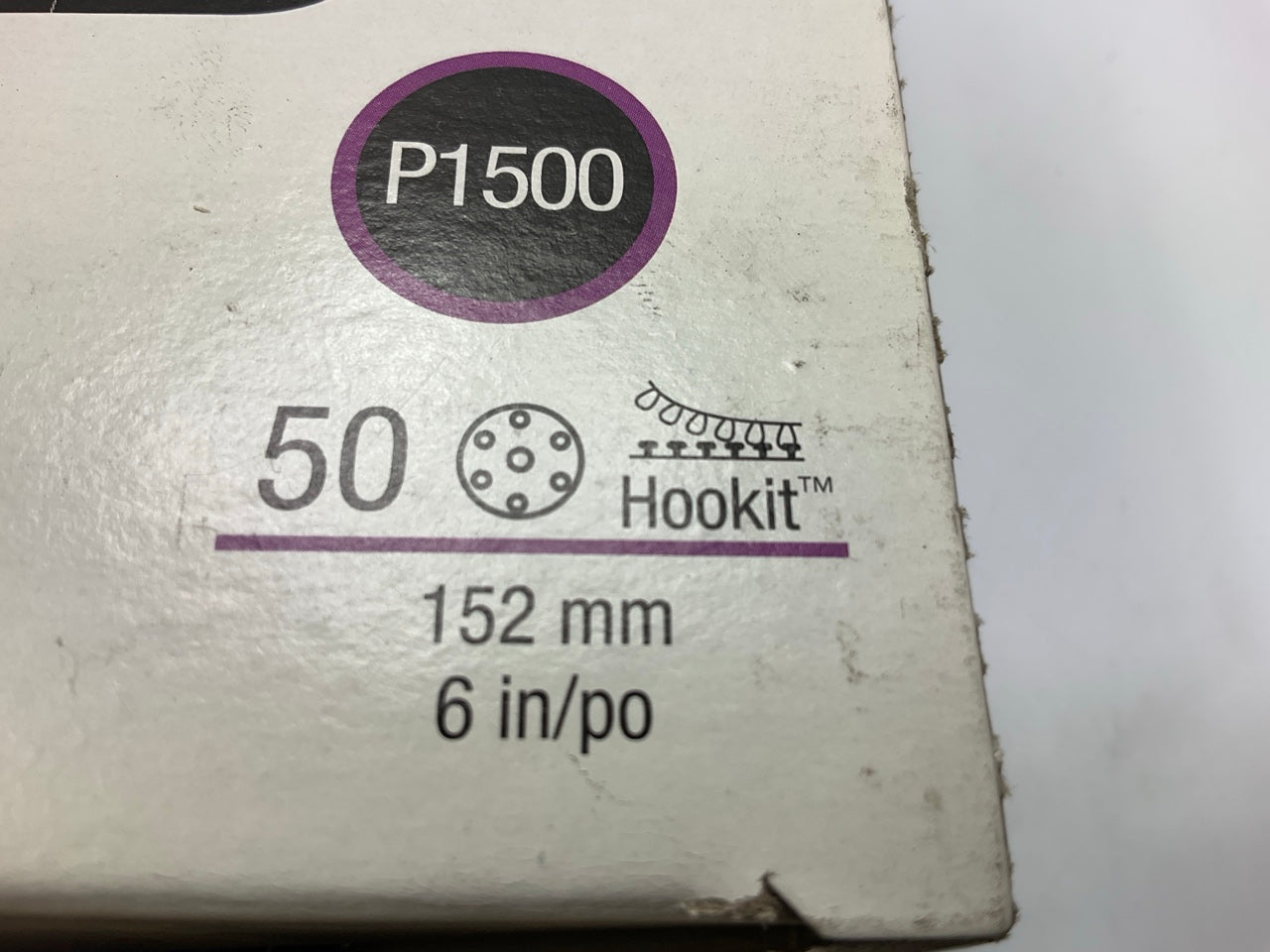 3M 30767 Purple Hookit Dust-Free 6'' P1500 1500 Grit Finishing Film Disc (50/Box)