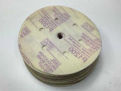 3M 30768 Hookit Purple 6'' P1200 Grit Dust-Free Finishing Film Disc, 50 / Box
