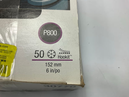 3M 30770 Purple Hookit Dust-Free 6'', P800 Grit Finishing Film Disc (50 / Box)