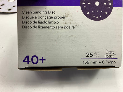 3M 31370 Cubitron II 6'' Clean Sanding Hookit Discs Repair 40 Grit (25 Discs)