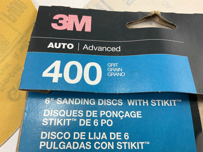 3M 31434 Stikit Gold 6'' P400A Grit Sanding Disc, 5 / Pack
