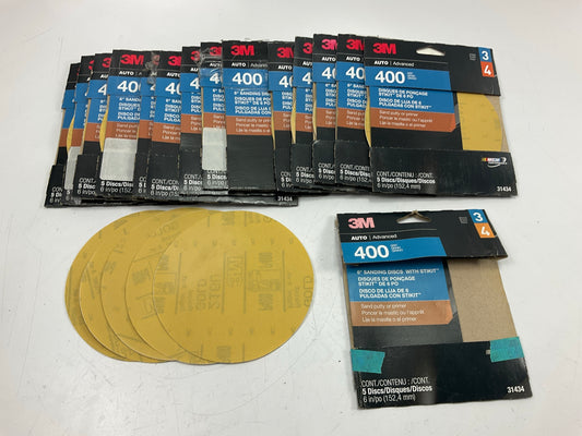 3M 31434 6'' 400 Grit Stikit Sanding Discs - 75 Discs Total