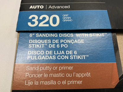 3M 31435 Stikit Gold Sanding Disc, 6 Inch, P320 Grit, 5 / Pack