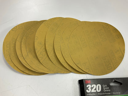 3M 31446 Sanding Discs 6'', 320 Grit, Stikit, Pack Of 10