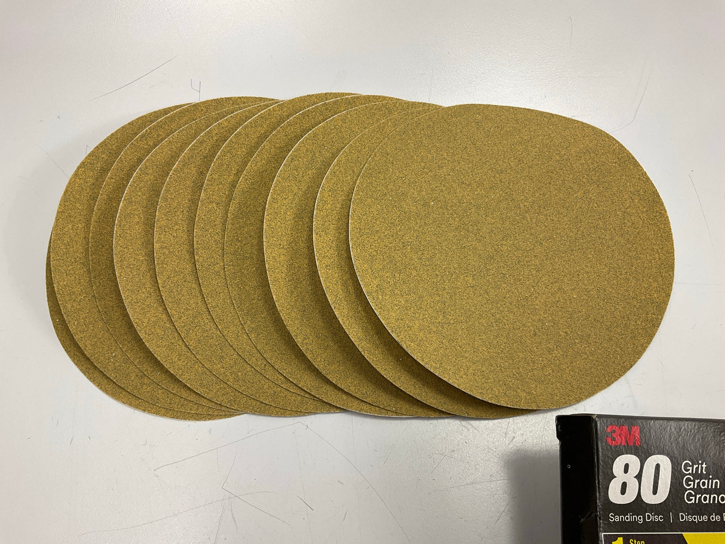3M 31451 80 Grit 6'' Sanding Disc With Stikit Attachment, 10-Pack
