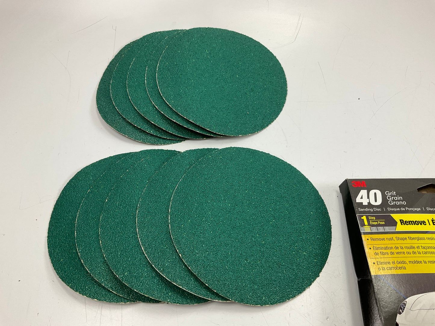 3M 31452  6'', 40 Grit Sanding Discs, Pack Of 10 Discs
