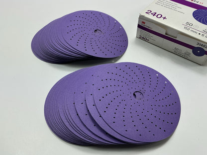 3M 31482 Cubitron II Clean Sanding Hookit Disc 6 Inch 240 Grit, 50 / Pack