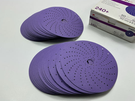 3M 31482 Cubitron II Clean Sanding Hookit Disc 6 Inch 240 Grit, 50 / Pack