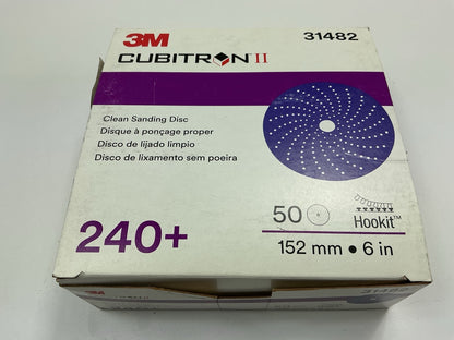 3M 31482 Cubitron II Clean Sanding Hookit Disc 6 Inch 240 Grit, 50 / Pack