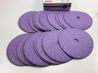 3M 31484 Cubitron II Hookit Clean Sanding Abrasive Disc, 6'' 400+ Grade 50 Discs