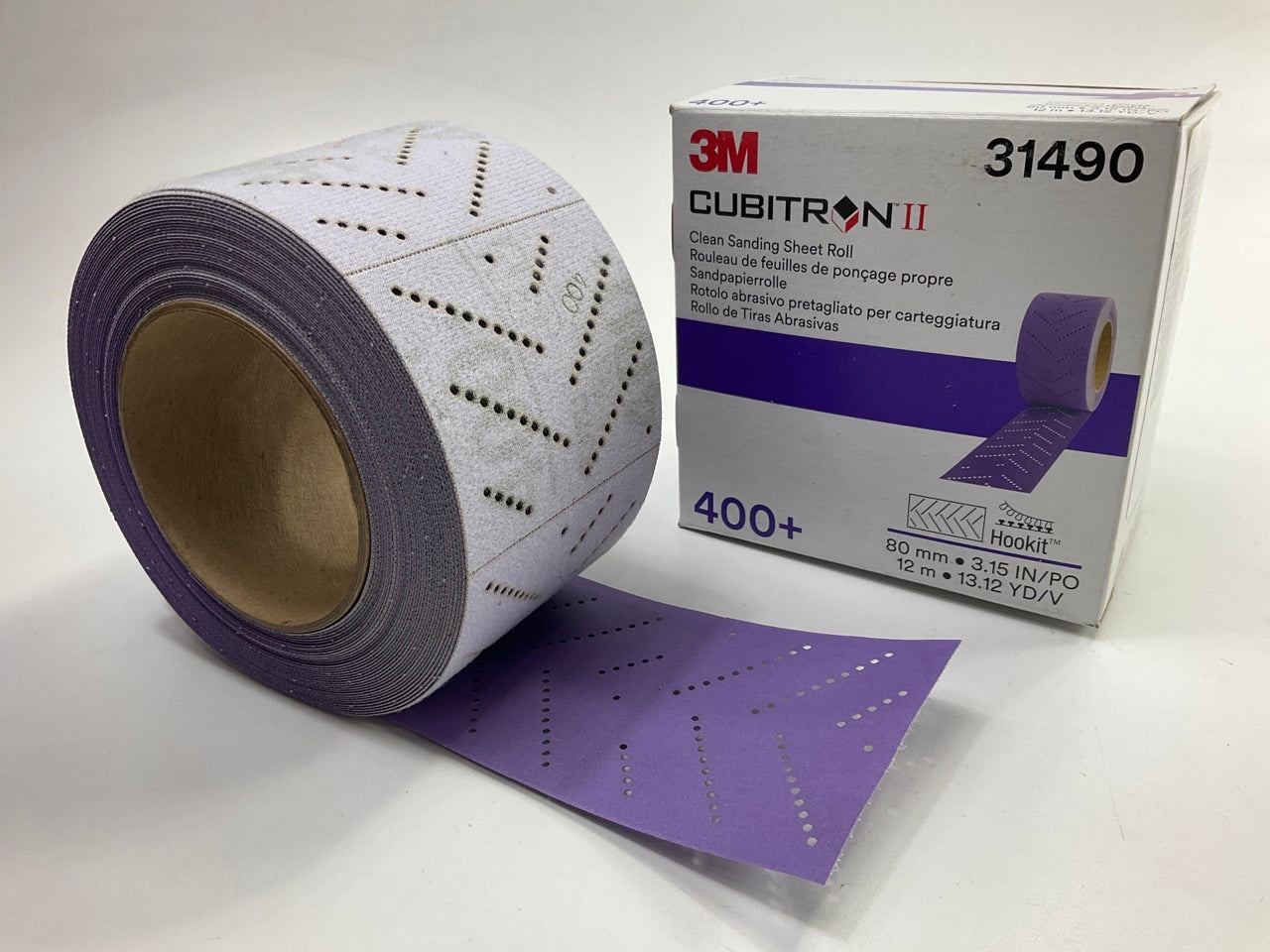 3M Cubitron II 31490 737U Series Multi-Hole Clean Sanding Sheet Roll, 400+ Grit