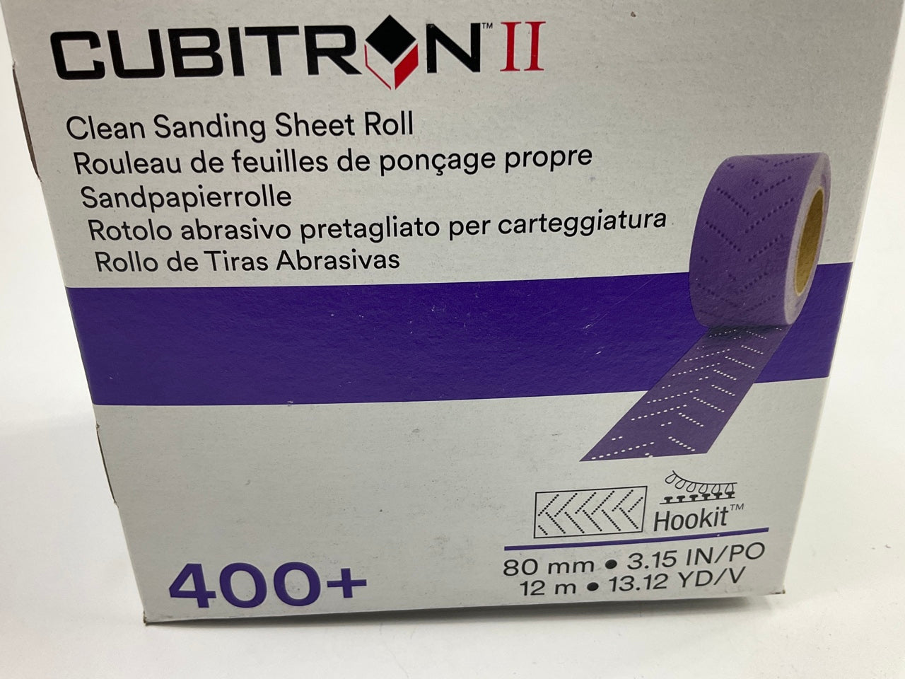 3M Cubitron II 31490 737U Series Multi-Hole Clean Sanding Sheet Roll, 400+ Grit