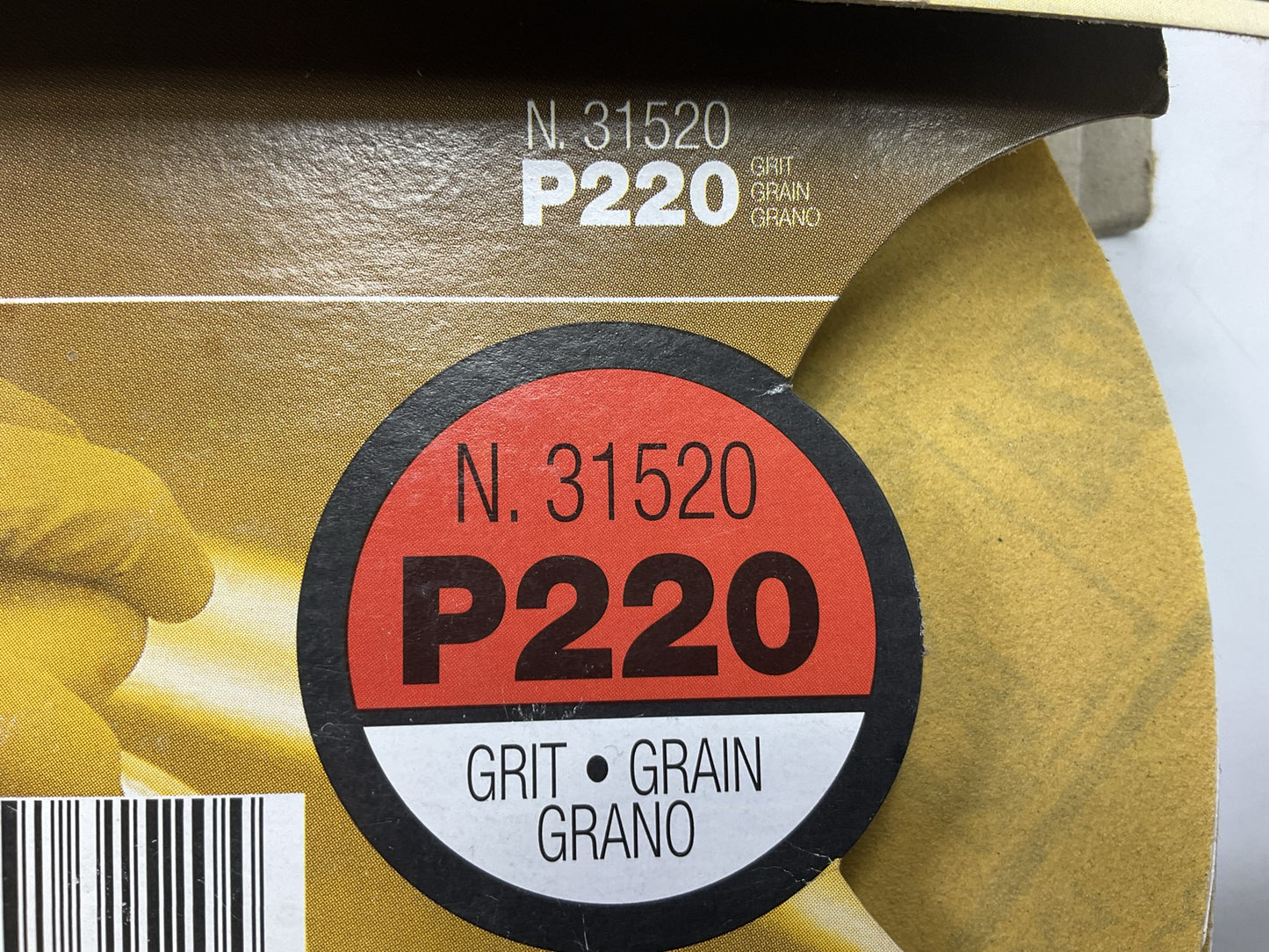 3M 31520 6'' P220 Sanding Discs, Pack Of 25 Discs
