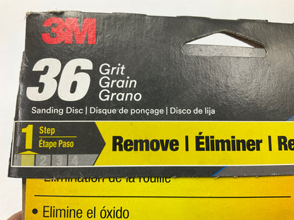 3M 31548 Green Corps Sanding Discs With Stikit Attachment, 6'' 36 Grit, 30 Total