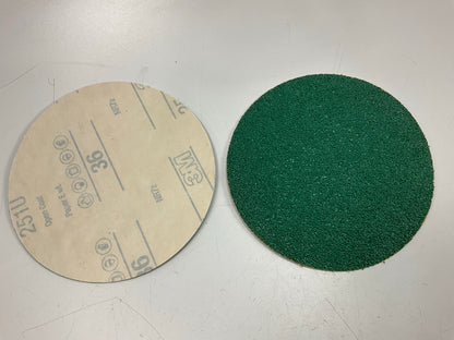 3M 31548 6'' Diameter, 36 Grit, Green Corps Stikit Sanding Discs, Pack Of 5