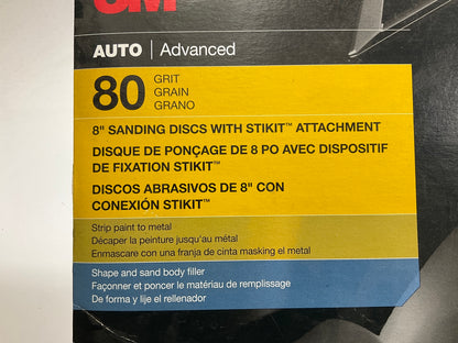 3M 31549 Stikit 80D Grit, 8 In. Sanding & Stripping Abrasive Disc, 10 / Pack
