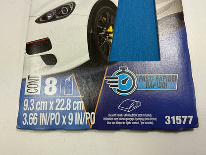 3M 31577 3-2/3''x9'', 180 Grit, Sandpaper Sheets - 20 Packs Of 8 Each (160 Total)