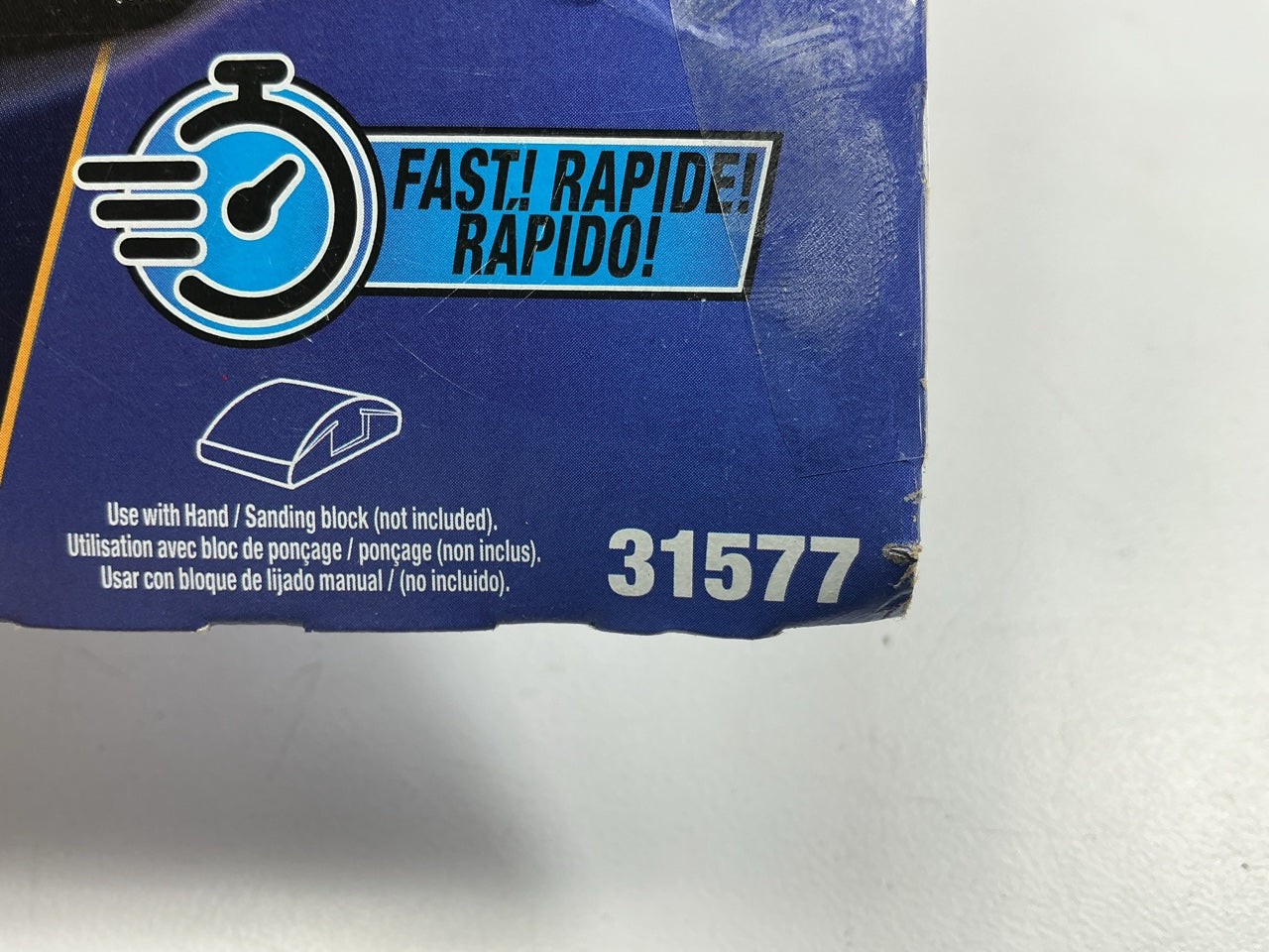 3M 31577 Blue Sandpaper Sheets 3-2/3''x9'', 180 Grit, 8 Sheets / Pack