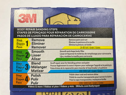 3M 31580 Blue Sandpaper , 3-2/3 In X 9 In, 600 Grit, 16 Sheets Total