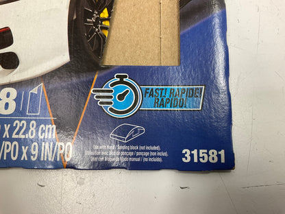 3M 31581 Blue Sandpaper Sheets, 3-2/3'' X 9'', 800 Grit, 8 Sheets Total