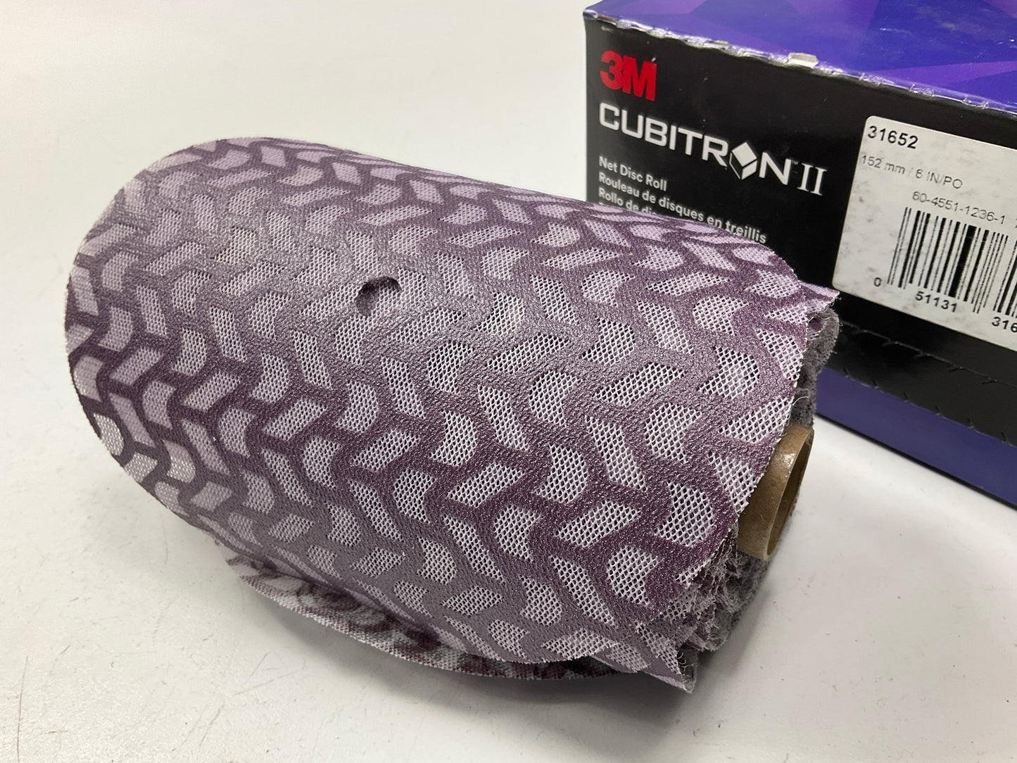 3M 31652 Cubitron II Net Sanding Abrasive Disc Roll, 150+, 6'', 50 Discs Total