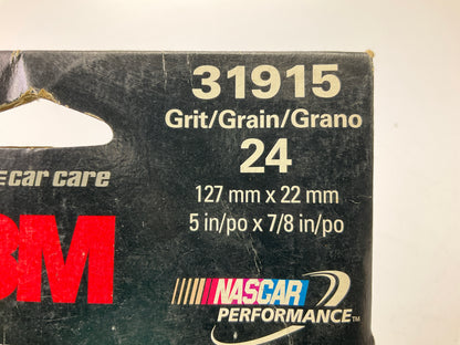 3M 31915 Green Corps Grinding Disc - 24 Grit, 5'' Diameter 2/Pack