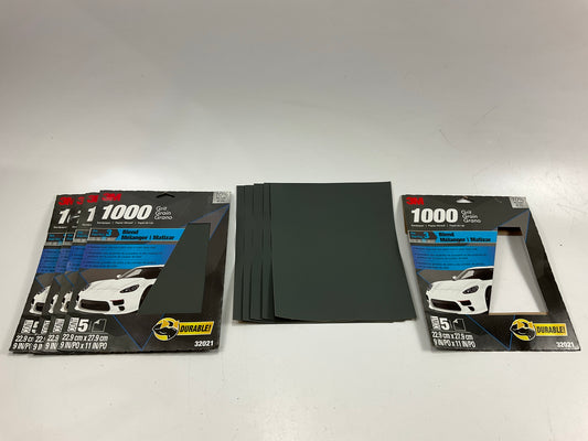 3M 32021 Wetordy Sandpaper Sheets 1000 Grit, 9''x11'', 25 Sheets
