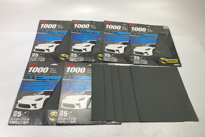 3M 32021 9'' X 11'' , 1000 Grit Wetordry Sandpaper Sheets, 30 Sheets Total