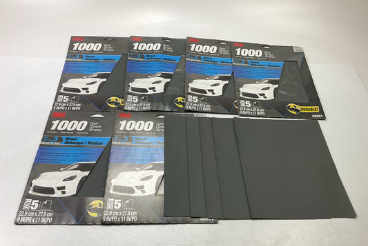 3M 32021 9'' X 11'' , 1000 Grit Wetordry Sandpaper Sheets, 30 Sheets Total