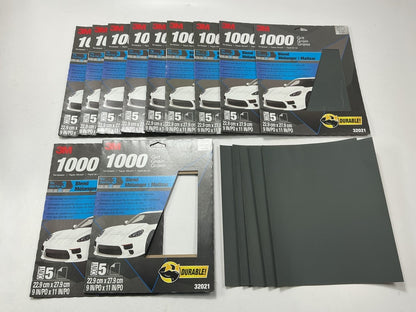 3M 32021 Wetordry Sandpaper Sheets 1000 Grit, 9 Inch X 11 Inch, 50 Sheets Total