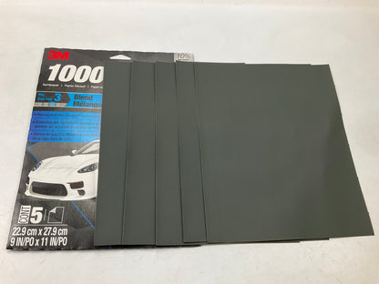 3M 32021 Wetordry Sandpaper Sheets 9 In X 11 In. 1000 Grit, Pack Of (5) Sheets