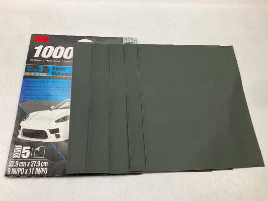 3M 32021 Wetordry Sandpaper Sheets 9 In X 11 In. 1000 Grit, Pack Of (5) Sheets
