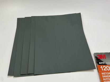 (5) 3M 32022 Wetordry Sandpaper Sheets, 1200 Grit, 9''x11''
