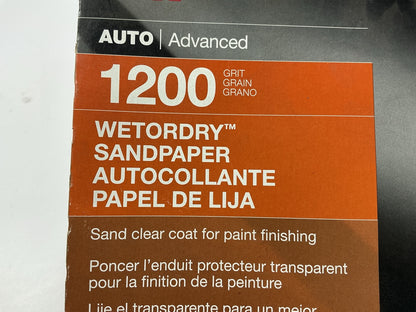 (5) 3M 32022 Wetordry Sandpaper Sheets, 1200 Grit, 9''x11''