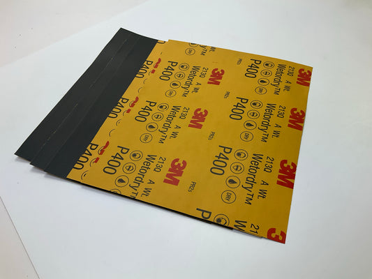 3M 32038 9''x11'' Wetordry Sandpaper Sheets, P400 Grit , 40 Sheets Total