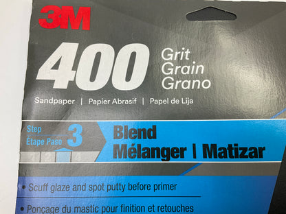 3M 32038 9''x11'' Wetordry Sandpaper Sheets, P400 Grit , 40 Sheets Total
