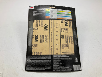3M 32115 Sandpaper Sheets - 80 Grit, 9''x11'', 15 Sheets Total